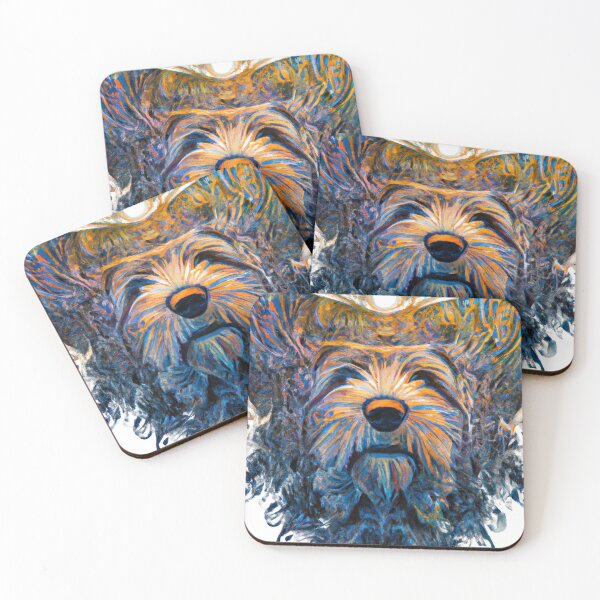 Item preview, Tribal Bearded Collie Dog Art 4 designed and sold by DiatomDesigns.