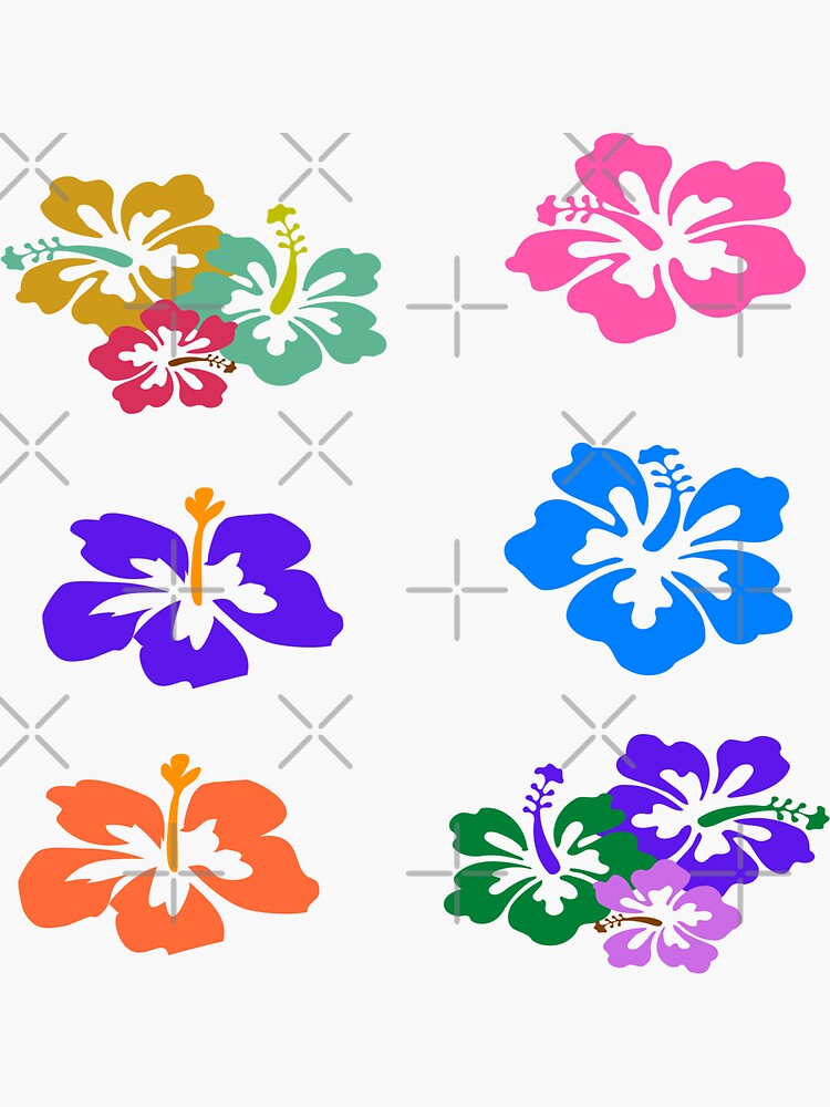"Hibiscus Pack" Sticker for Sale by calibrit Redbubble
