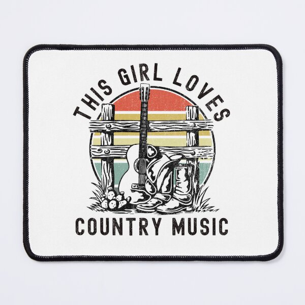 Item preview, This Girl Loves Country Music designed and sold by Phase2Tees.