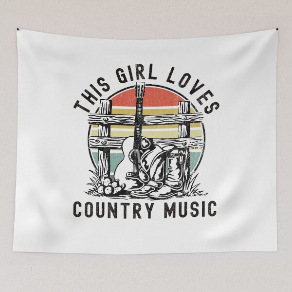 Item preview, This Girl Loves Country Music designed and sold by Phase2Tees.