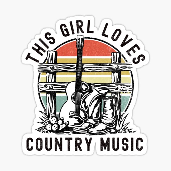 Item preview, This Girl Loves Country Music designed and sold by Phase2Tees.