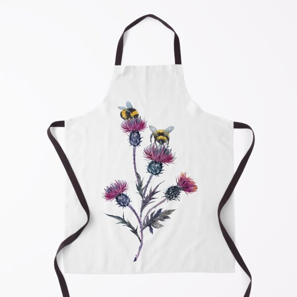 Item preview, Watercolor Scottish Thistle And Bumblebee designed and sold by virillanissa.