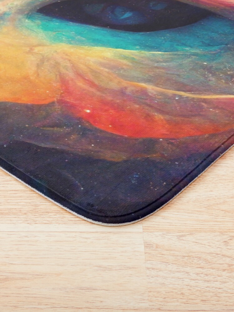 Alternate view of The Couple facing Cosmic Intelligence - spiritual art spiritual artwork spirituality wellness well-being Bath Mat
