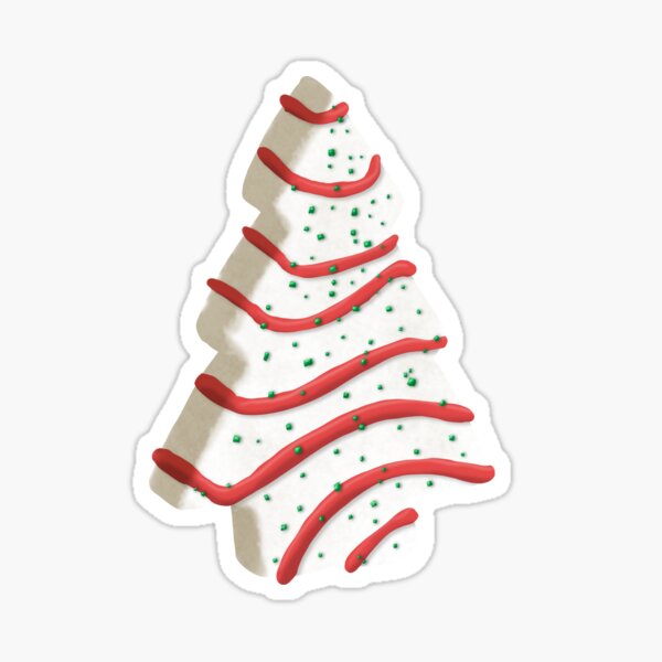 "Vanilla Christmas Tree Snack Cake" Sticker for Sale by AdventuresOy