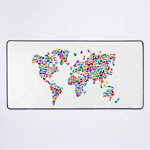Item preview, Cats World Map designed and sold by InkistPrints.