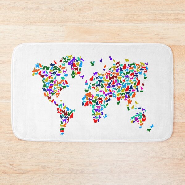 Item preview, Cats World Map designed and sold by InkistPrints.