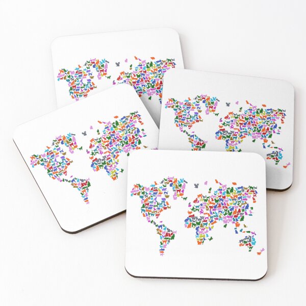 Item preview, Cats World Map designed and sold by InkistPrints.