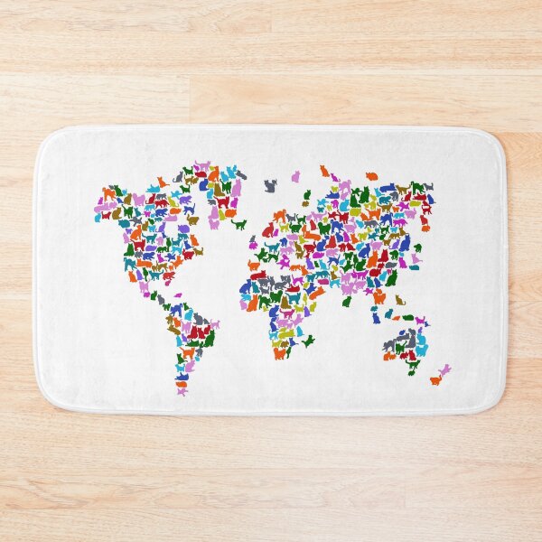 Item preview, Cats World Map designed and sold by InkistPrints.