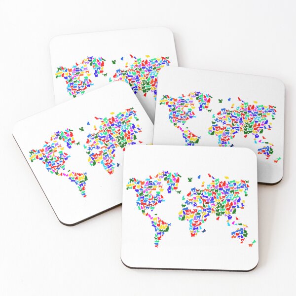 Item preview, Cats World Map designed and sold by InkistPrints.