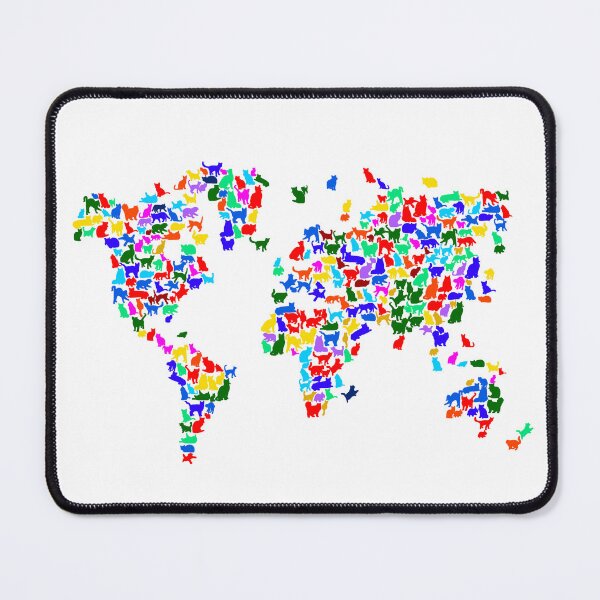 Item preview, Cats World Map designed and sold by InkistPrints.