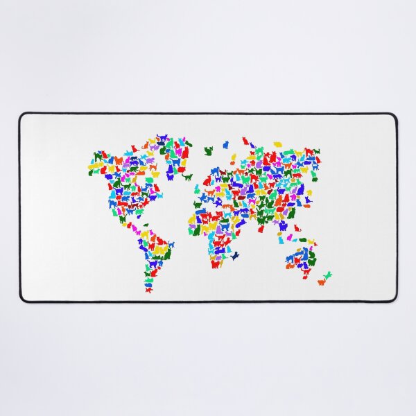 Item preview, Cats World Map designed and sold by InkistPrints.