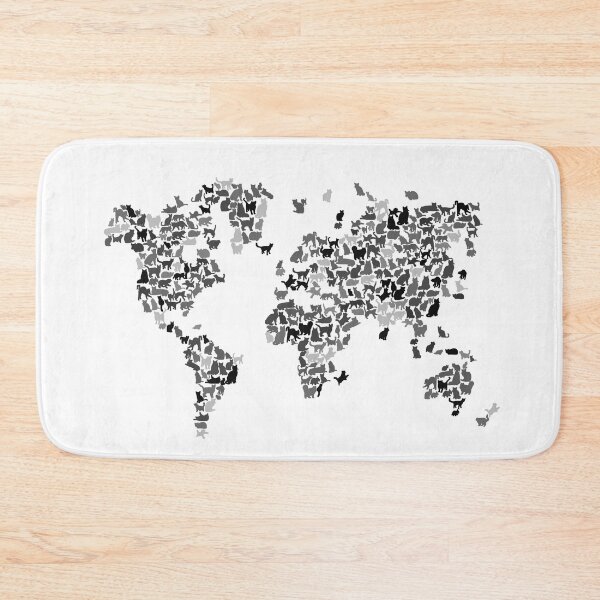 Item preview, Cats World Map designed and sold by InkistPrints.