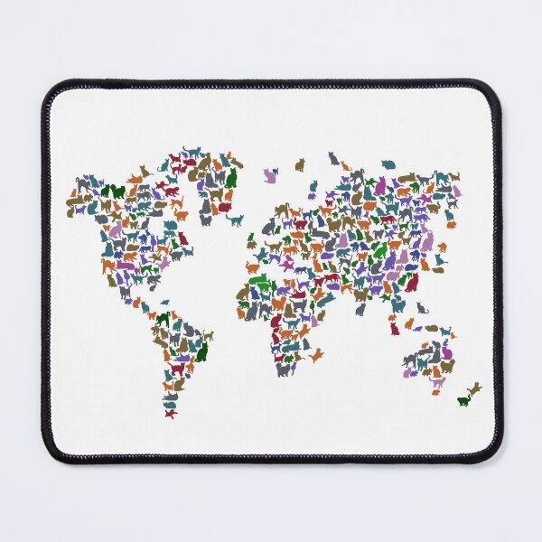 Item preview, Cats World Map designed and sold by InkistPrints.