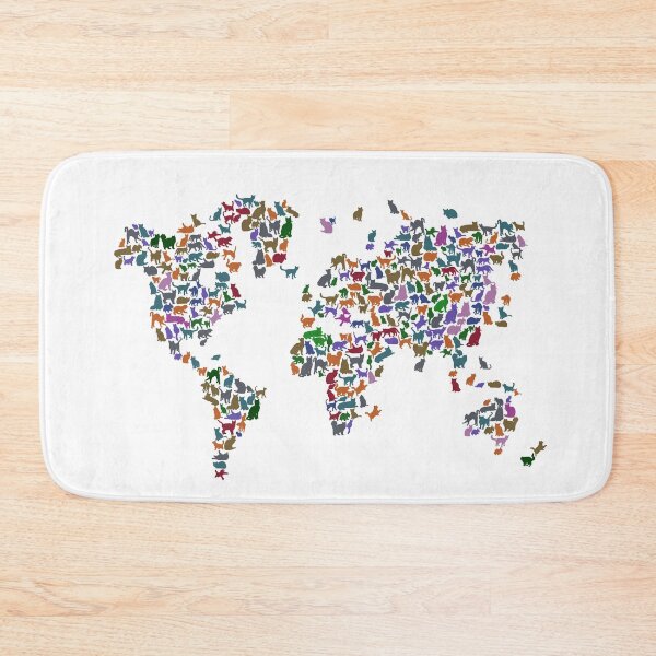 Item preview, Cats World Map designed and sold by InkistPrints.
