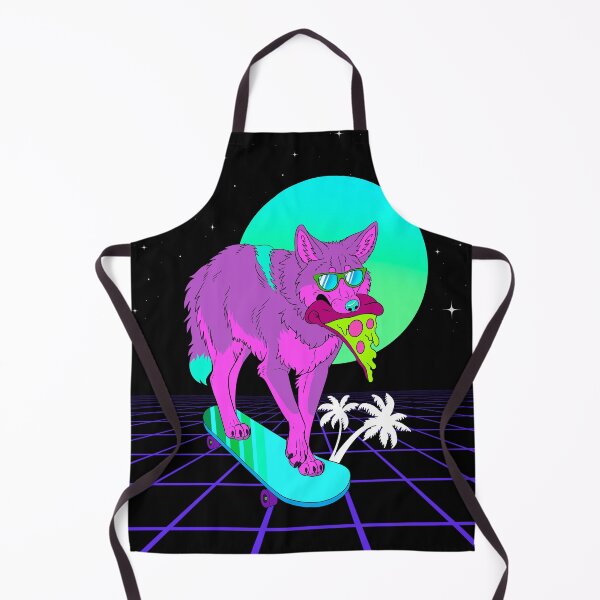 Item preview, Nightshift Retrowave Coyote (with background) designed and sold by Stray Songdog.