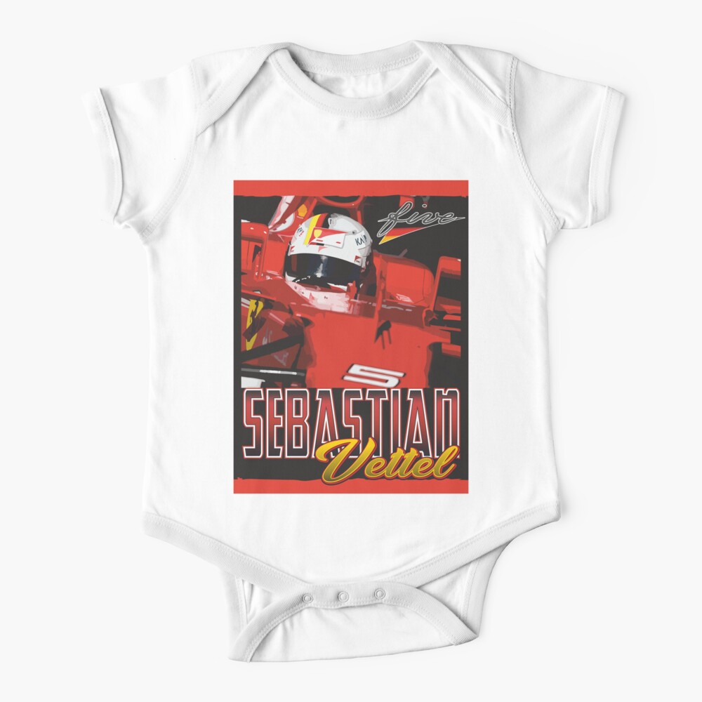 Sebastian Vettel F1 Baby One Piece By Speedfreaktees Redbubble