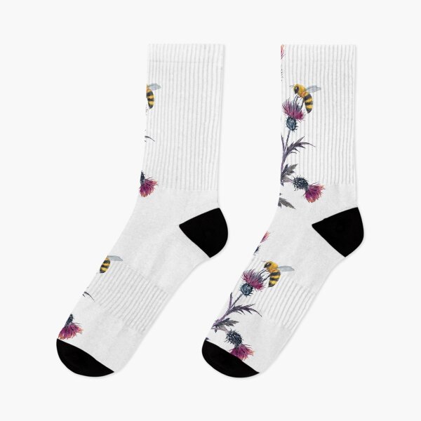 Item preview, Watercolor Scottish Thistle And Bumblebee designed and sold by virillanissa.