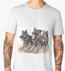 Longhaired German Shepherds Men's Premium T-Shirt