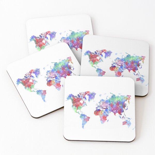 Item preview, Watercolor World Map designed and sold by InkistPrints.