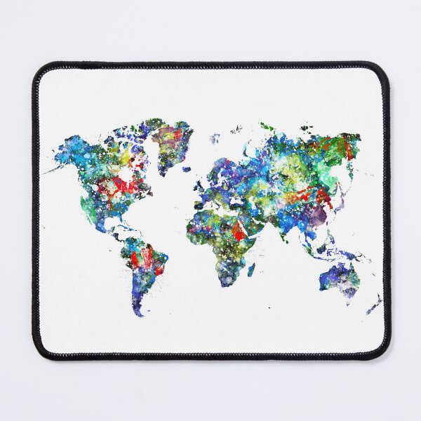 Item preview, Watercolor World Map designed and sold by InkistPrints.