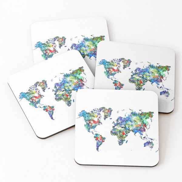 Item preview, Watercolor World Map designed and sold by InkistPrints.