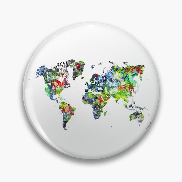 Item preview, Watercolor World Map designed and sold by InkistPrints.