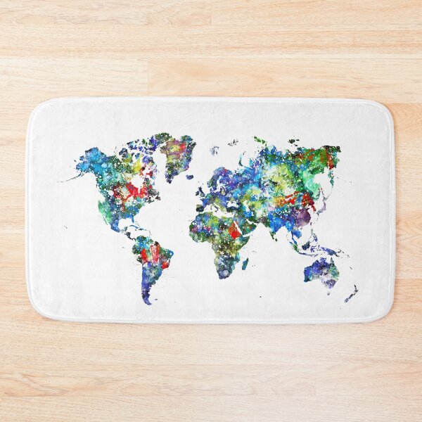 Item preview, Watercolor World Map designed and sold by InkistPrints.
