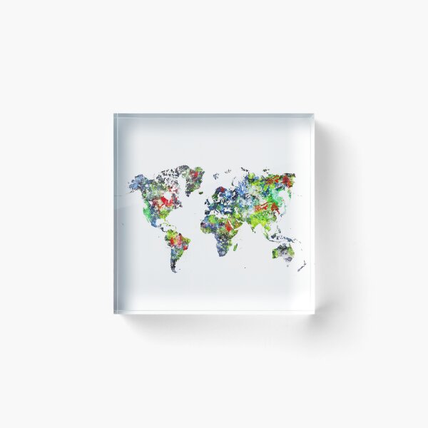 Artikelvorschau, Watercolor World Map entworfen und verkauft von InkistPrints.
