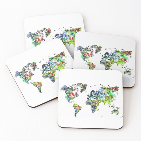 Item preview, Watercolor World Map designed and sold by InkistPrints.