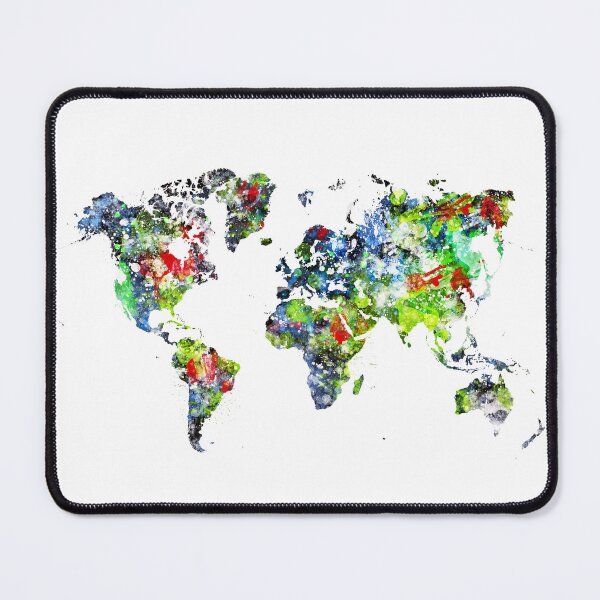 Item preview, Watercolor World Map designed and sold by InkistPrints.