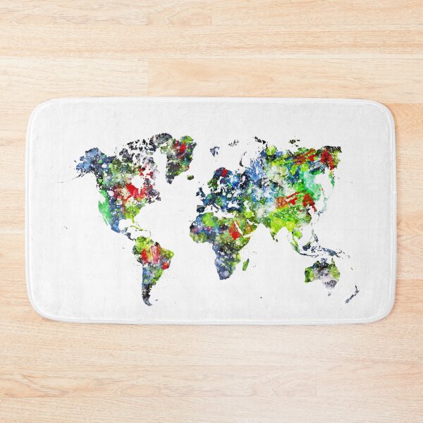 Item preview, Watercolor World Map designed and sold by InkistPrints.