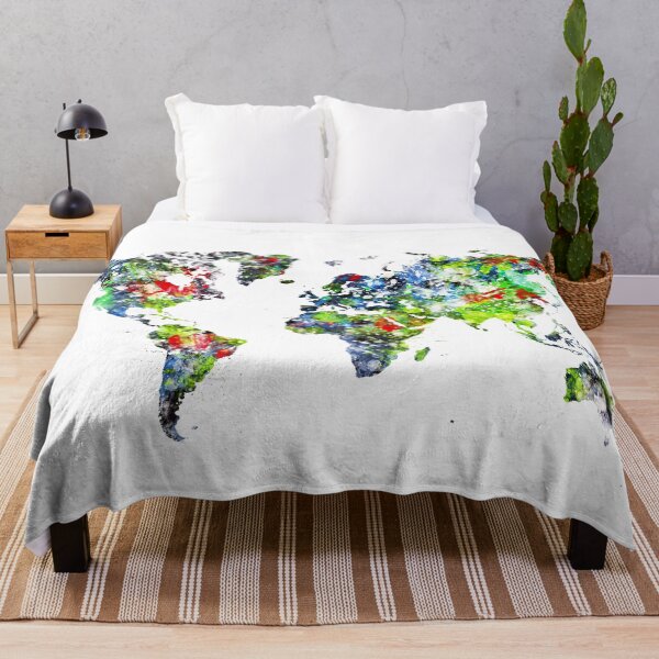 Item preview, Watercolor World Map designed and sold by InkistPrints.