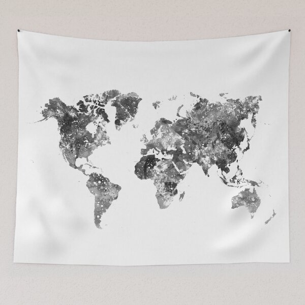 Item preview, Watercolor World Map designed and sold by InkistPrints.