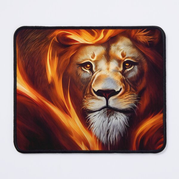 Item preview, The Sacred Lion of One's Inner Fire - spiritual art spiritual artwork spirituality wellness well-being designed and sold by LvSoulCreations.