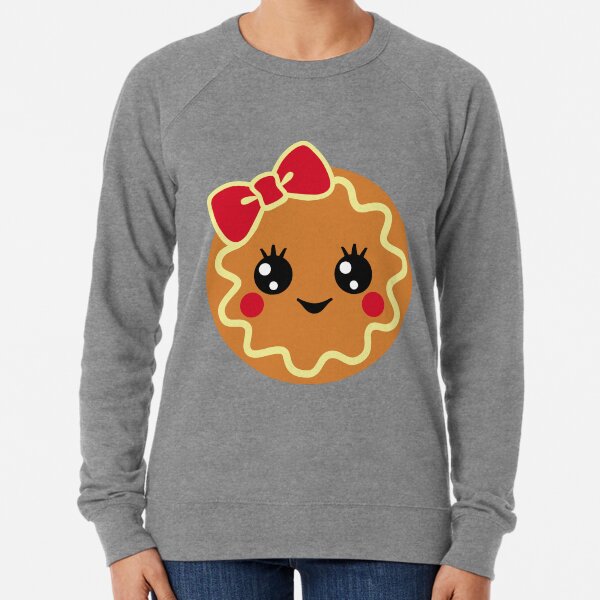 Gingerbread Girl ,Christmas Sweet Gingerbread,Gingerbread Silhouette Lightweight Sweatshirt