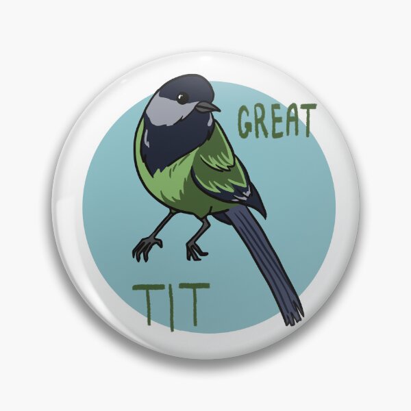 Item preview, Birds with unfortunate names - Great Tit designed and sold by BirdWithHat.