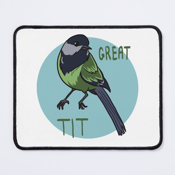 Item preview, Birds with unfortunate names - Great Tit designed and sold by BirdWithHat.