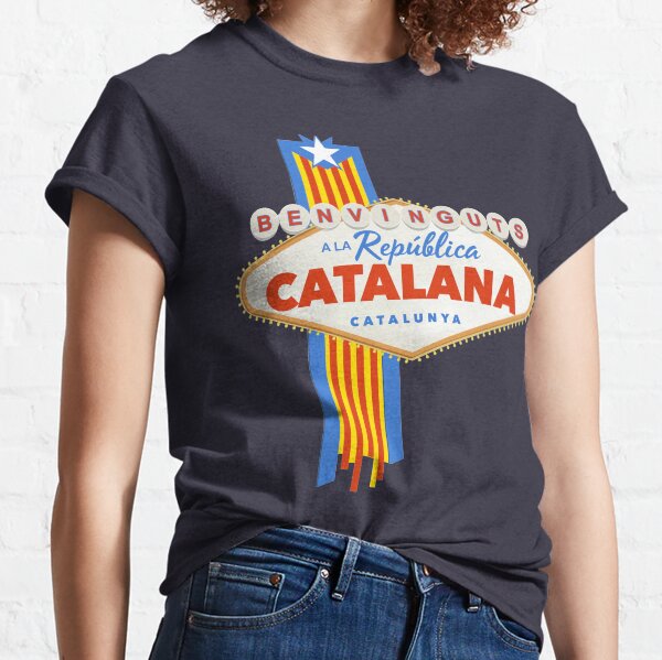 BENVINGUTS A LA REPÚBLICA CATALANA - SIGN - CATALUNYA Camiseta clásica