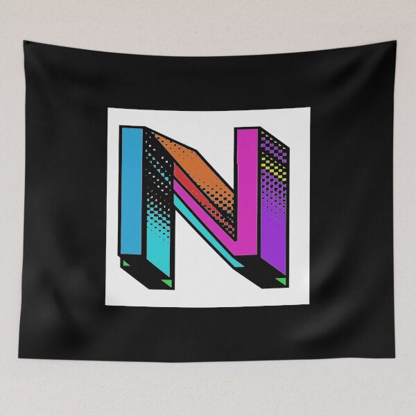Item preview, Colorized letter N Initial  designed and sold by RemieJames.