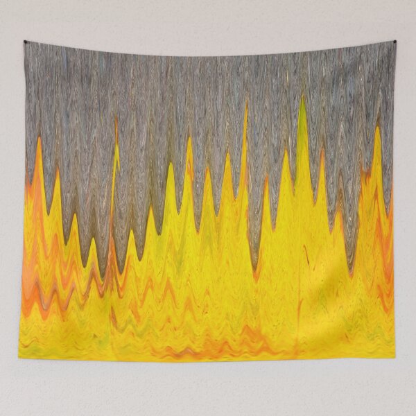 Item preview, Grey and yellow sound equalizer effect abstract pattern designed and sold by Rozzzita7.