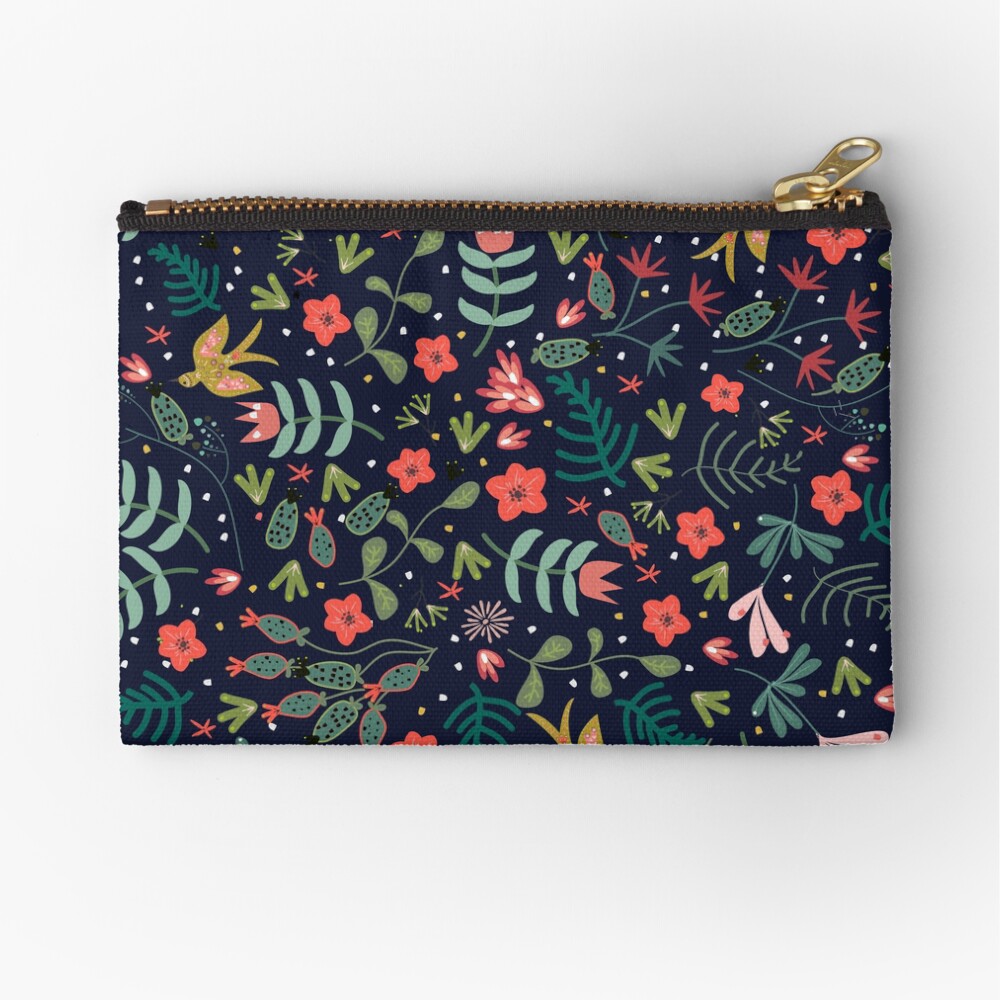 Flying Around in the Garden Zipper Pouch
