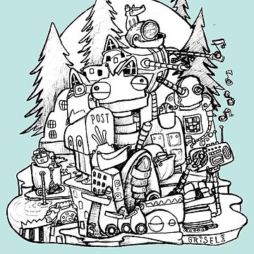 Artwork thumbnail, Robots by Grisel Illustrations