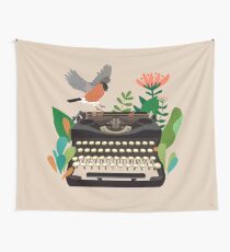 The bird and the typewriter Wall Tapestry