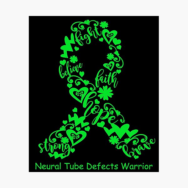 Aperçu de l'œuvre Guerrier des défauts du tube neural - Ruban des défauts du tube neural Strong Hope Believe Fight Faith Brave créée et vendue par CansellBar.