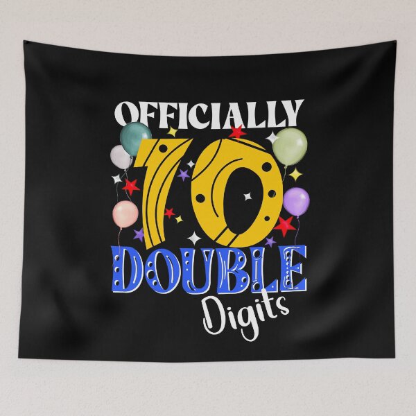 Item preview, Officially 10 Double Digits, Birthday 10th, Celebrate 10 Years Old designed and sold by orangeblue21.