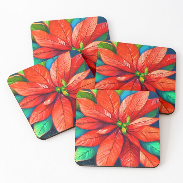 Aperçu de l'œuvre Poinsettia abstrait créée et vendue par NitaBond.