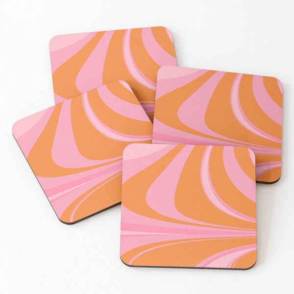 Item preview, Pink and Orange Abstract Marble Swirl designed and sold by JuneJournal.