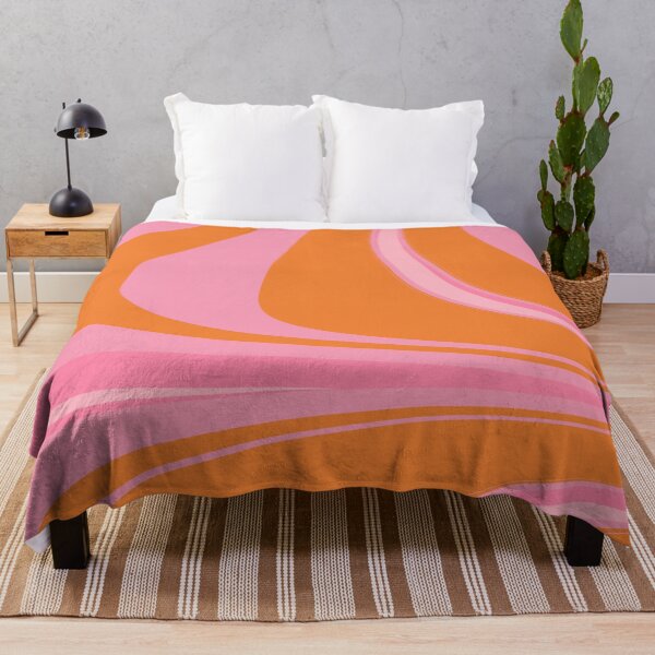 Item preview, Pink and Orange Abstract Marble Swirl designed and sold by JuneJournal.