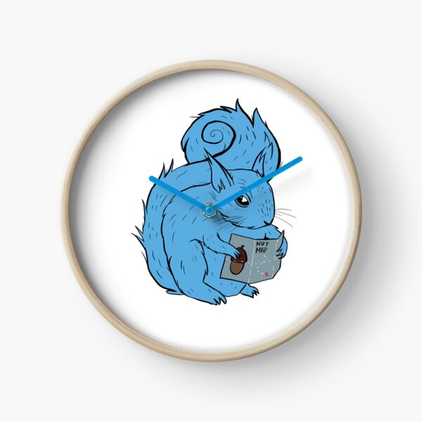 Forest Squirrel Buried Treasure Clock