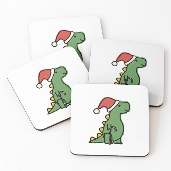 Item preview, Dino Christmas (green, white background) designed and sold by MentaLee.